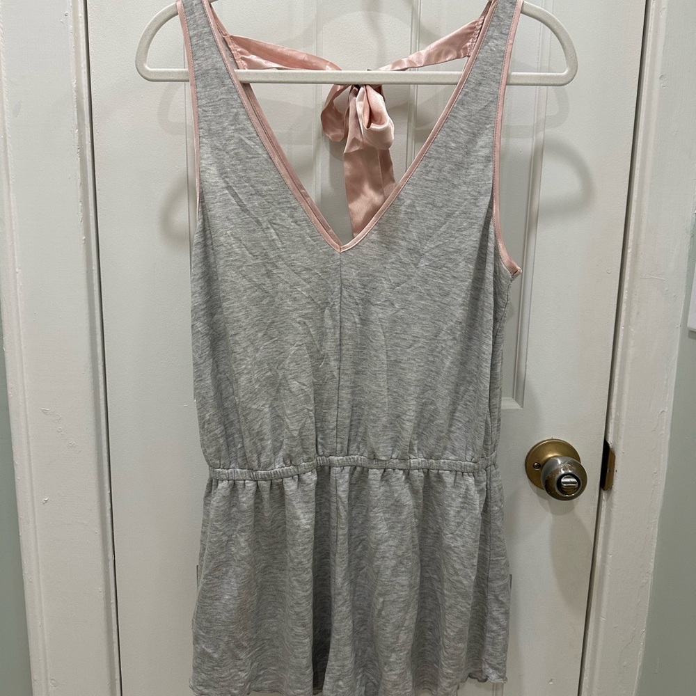 Urban Outfitters Gray and Pink Romper